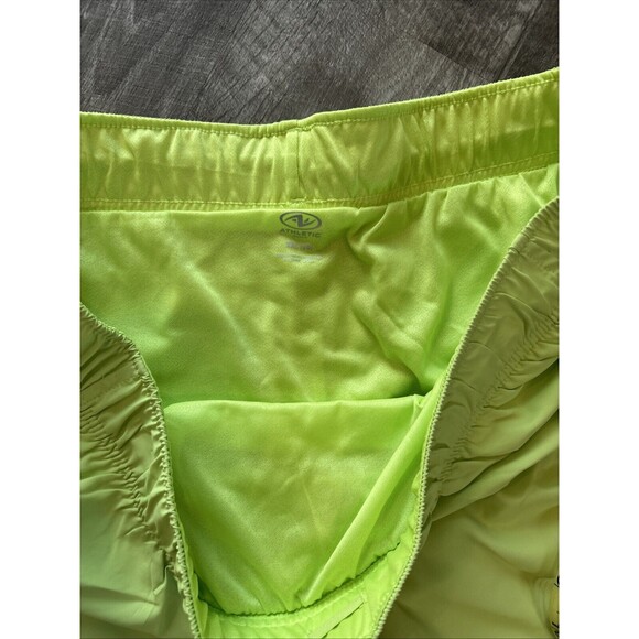 ATHLETIC WORKS Lime Green Lined Active Shorts Elastic Waist Sz XXL - Picture 8 of 9